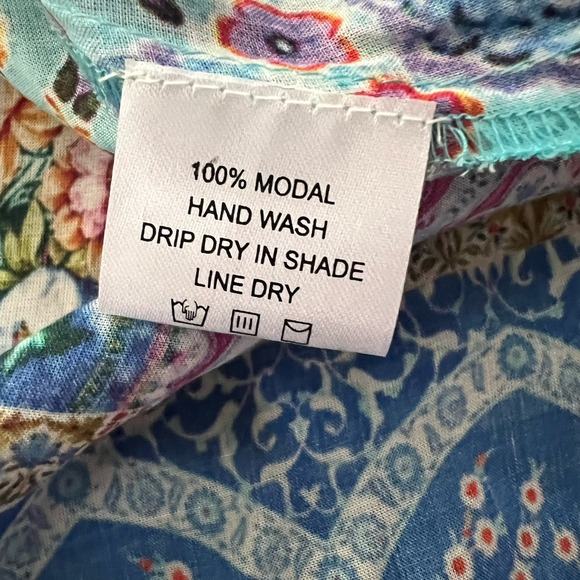 Lulalife Australia All‎ Over Mosaic BOHO Maxi Dress XS Floral Bohemian Pockets - Picture 8 of 9